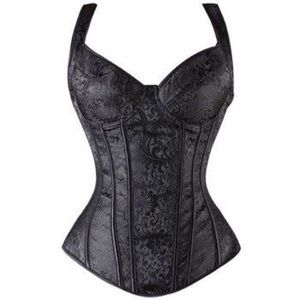 Jacquard lace up corset NWOT *read description*